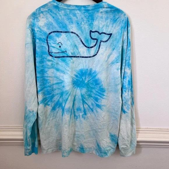 Vineyard Vines Blue Long Sleeve Tie-Dye Tee - Picture 2 of 4